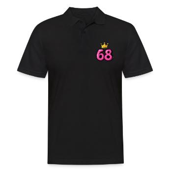 68 Nombre Couronne - Polo Homme - noir - Devant - Kai (181cm)