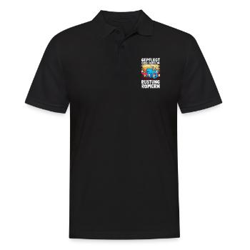 Gepflegt einen hinter die Rüstung römern - Männer Poloshirt - Schwarz - Vorne - Kai (181cm)