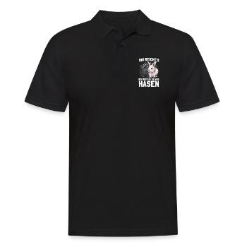 Mir reichts ich muss zu meinen Hasen - Männer Poloshirt - Schwarz - Vorne - Kai (181cm)