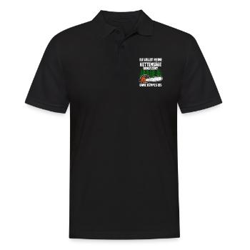 Ganz dünnes Eis Kettensäge Holzfäller Forstwirt - Männer Poloshirt - Schwarz - Vorne - Kai (181cm)