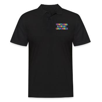 emotional support coworker - Men's Polo Shirt - black - Front - Kai (181cm)
