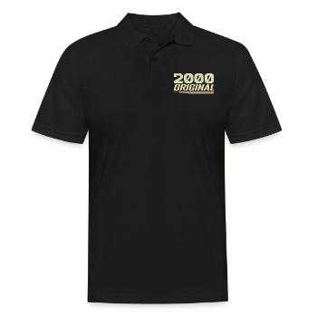 Né en 2000 Vintage 2000 Anniversaire Rétro 2000 - Polo Homme - noir - Devant - Kai (181cm)