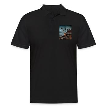 House by the Beach, Hawaii, USA - Men's Polo Shirt - black - Front - Kai (181cm)