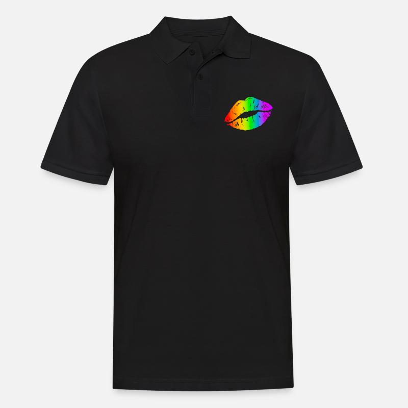 The Pride Kiss - Männer Poloshirt - Schwarz