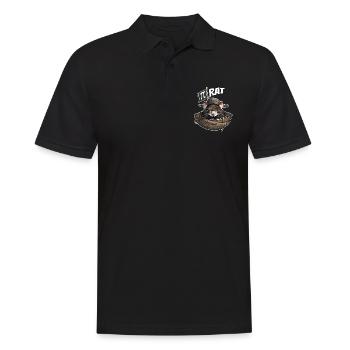 Pi Rat - Pirate, jeu de mots amusant avec rat - Polo Homme - noir - Devant - Kai (181cm)