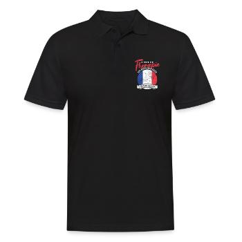 Ich brauch keine Therapie ich muss nach Frankreich - Männer Poloshirt - Schwarz - Vorne - Kai (181cm)