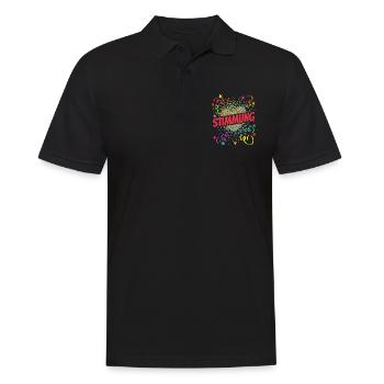 Stimmung Herz - Fasching - Karneval - Verkleidung - Männer Poloshirt - Schwarz - Vorne - Kai (181cm)