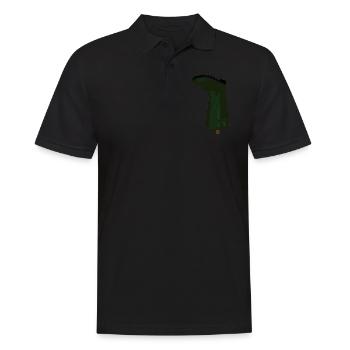 Rubber boots on the fence post is silent protest - Men's Polo Shirt - black - Front - Kai (181cm)