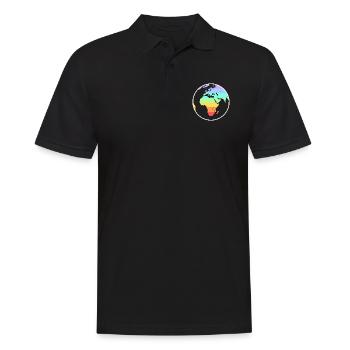 Rainbow world - Men's Polo Shirt - black - Front - Kai (181cm)