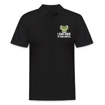 Sarkastischer Läufer Spruch Laufen Lustig - Männer Poloshirt - Schwarz - Vorne - Kai (181cm)