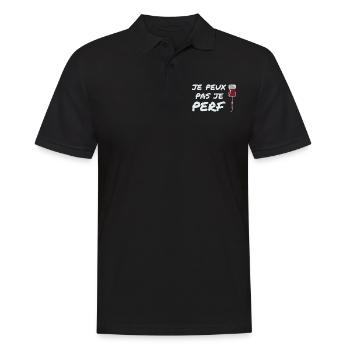 Ich kann nicht perf, Krankenschwester Humor Geschenkidee - Männer Poloshirt - Schwarz - Vorne - Kai (181cm)