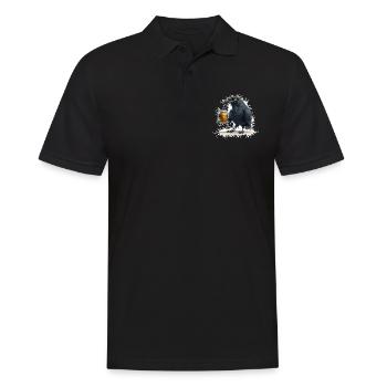 Raven Crow Bière Drôle - Polo Homme - noir - Devant - Kai (181cm)