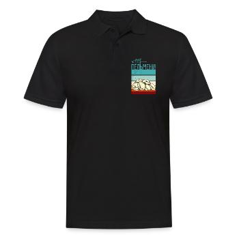 Graphique du drapeau Pelmeni - Polo Homme - noir - Devant - Kai (181cm)