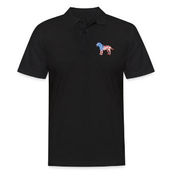 Labrador Retriever Labrador Retriever Flag - Men's Polo Shirt - black - Front - Kai (181cm)