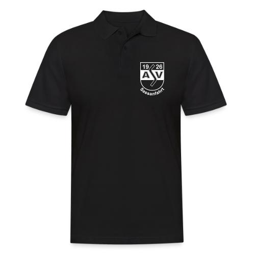 ASV Logo schwarz-weiß einseitig - Männer Poloshirt
