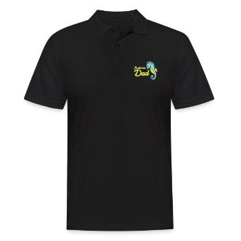 Seepferdchen Seahorse Dad Aquarium Fisch Geschenk - Männer Poloshirt - Schwarz - Vorne - Kai (181cm)