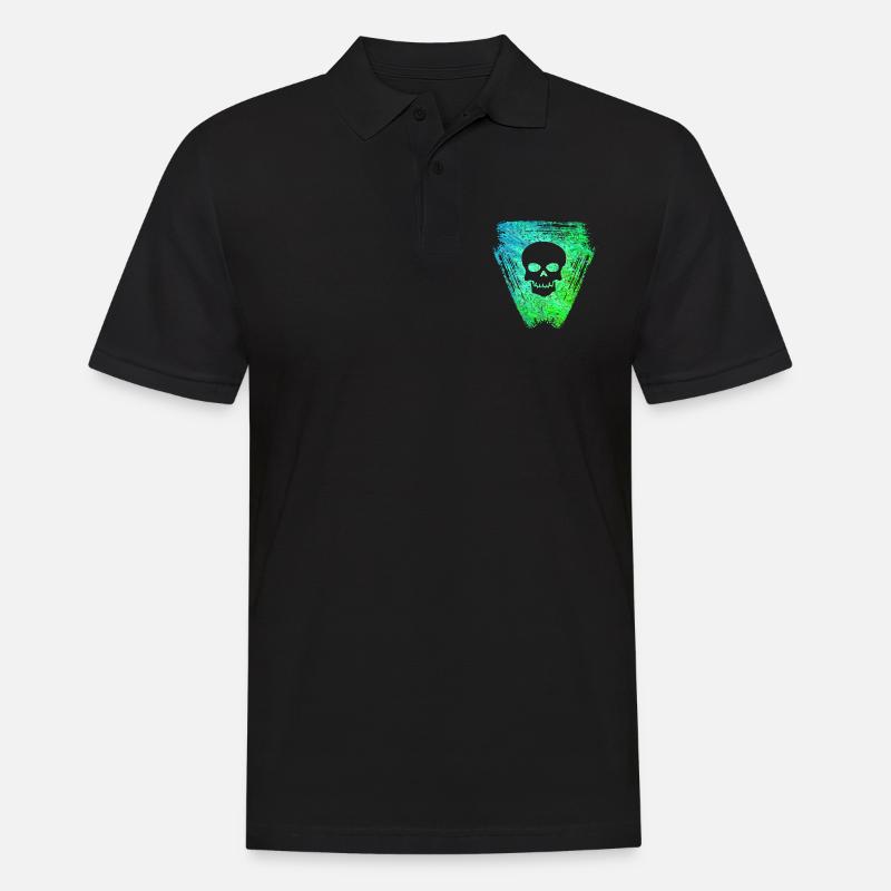 schädel 2 e 5 - Männer Poloshirt - Schwarz