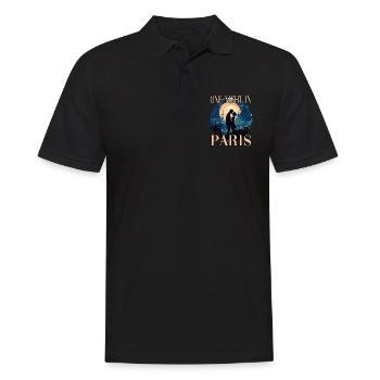 Paris Eiffelturm Honeymoon Hochzeitsreise - Männer Poloshirt - Schwarz - Vorne - Kai (181cm)