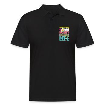 Scrapbooking Is Not A Hobby It's A Way Of Life - Männer Poloshirt - Schwarz - Vorne - Kai (181cm)