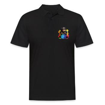 Dackel Hund für einen Hundebesitzer Dackel - Männer Poloshirt - Schwarz - Vorne - Kai (181cm)