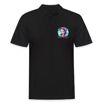 Patriotisches Amerikanisches Mädchen USA für - Männer Poloshirt - Schwarz - Vorne - Kai (181cm)