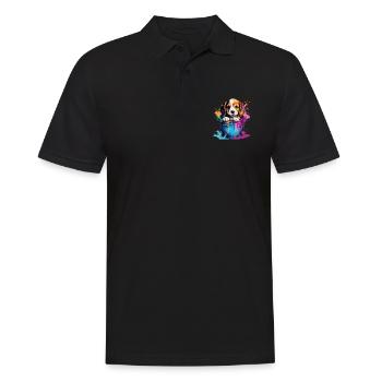 Beagle Niedlicher Hund Farbeimer - Männer Poloshirt - Schwarz - Vorne - Kai (181cm)