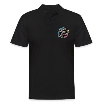 Don't Stop Believing Bunte Spritzer Motivierend - Männer Poloshirt - Schwarz - Vorne - Kai (181cm)
