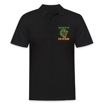 Leprechaun Bart Basketball für einen - Männer Poloshirt - Schwarz - Vorne - Kai (181cm)