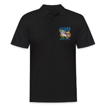 Keiner glitzert mehr wie ich für einen Einhorn - Männer Poloshirt - Schwarz - Vorne - Kai (181cm)