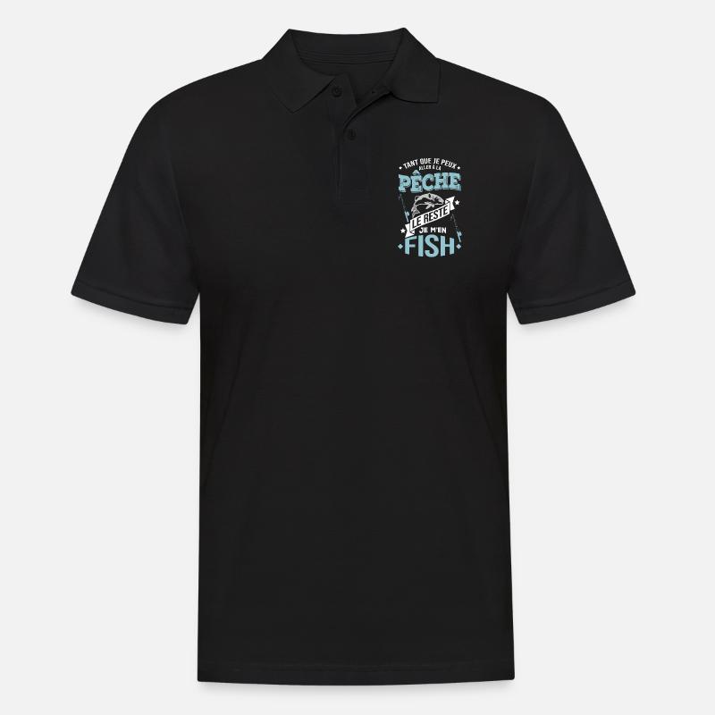 ALLER À LA PÊCHE, SE FISH DU RESTE - Polo Homme - noir