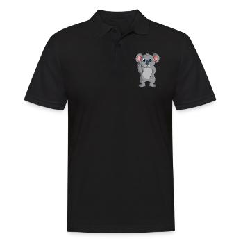 Koala Koalabär Mädchen Jungen Damen Kinder - Männer Poloshirt - Schwarz - Vorne - Kai (181cm)
