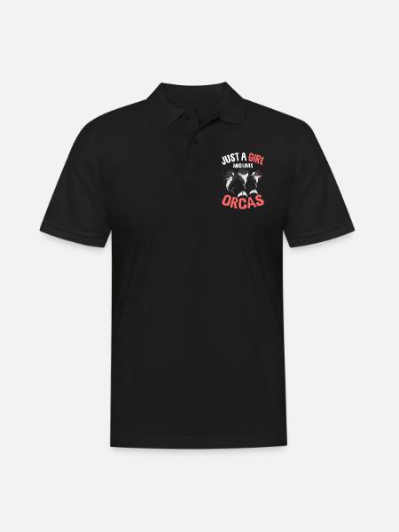 Orca Mädchen - Männer Poloshirt - Schwarz