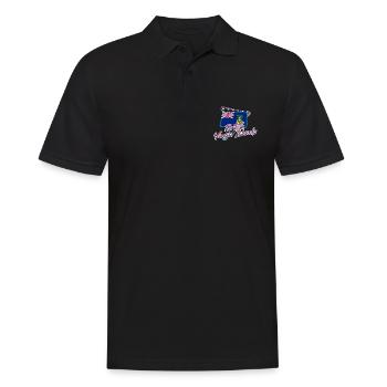 Britische Jungferninseln - Männer Poloshirt - Schwarz - Vorne - Kai (181cm)