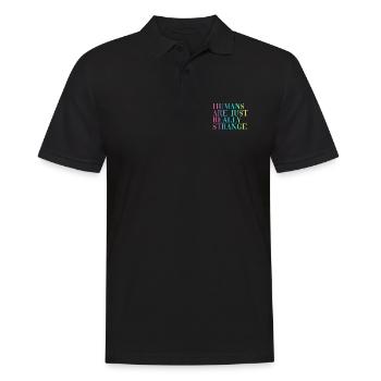 HUMANS ARE JUST REALLY STRANGE - Men's Polo Shirt - black - Front - Kai (181cm)