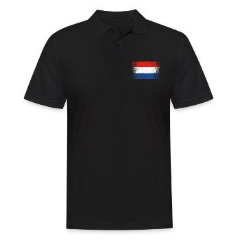 Pays-Bas Drapeau néerlandais Vintage - Polo Homme - noir - Devant - Kai (181cm)