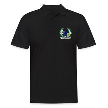 Turks- und Caicosinseln - Männer Poloshirt - Schwarz - Vorne - Kai (181cm)