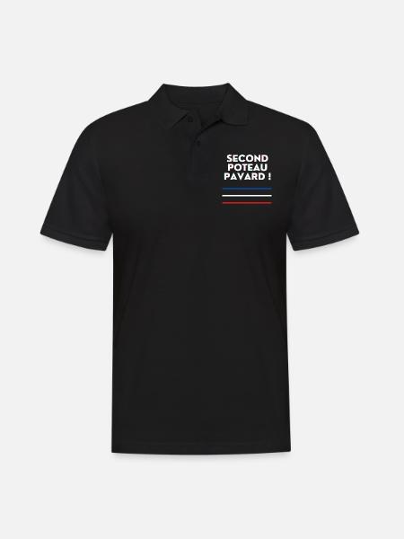 Second Poteau pavard ! - Polo Homme - noir