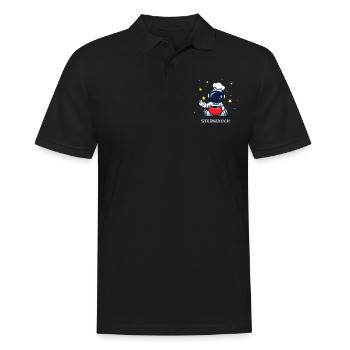 SterneKoch (Sternchen-Suppe-Edition) - Männer Poloshirt - Schwarz - Vorne - Kai (181cm)