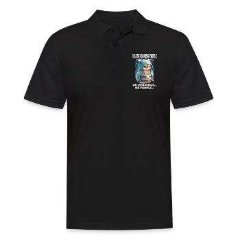 I Hate Morning People Funny Saying Morning Grouch - Men's Polo Shirt - black - Front - Kai (181cm)