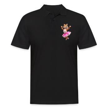 Tigre dansant en robe de ballet | Ballerine - Polo Homme - noir - Devant - Kai (181cm)