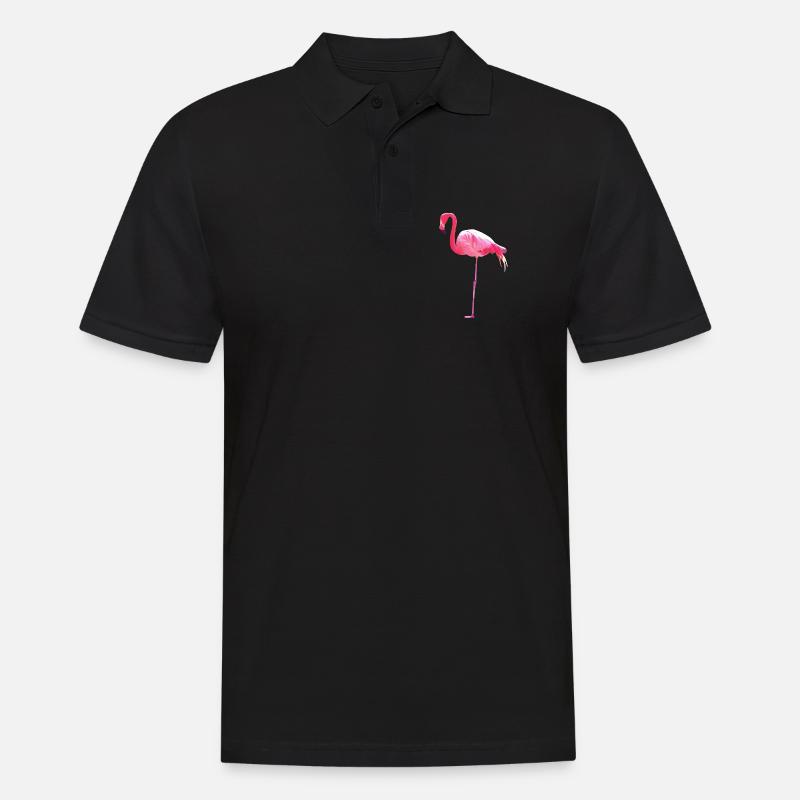 flamingo - Männer Poloshirt - Schwarz