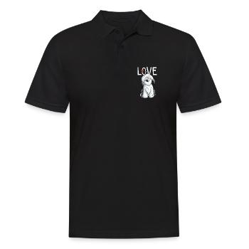 I Love Bobtail - Bobtails - Old English Sheepdog - Männer Poloshirt - Schwarz - Vorne - Kai (181cm)