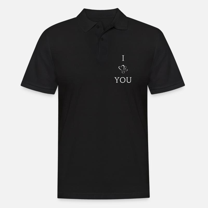 Ich liebe dich - Männer Poloshirt - Schwarz