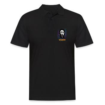 Regarder des films d’horreur avec un masque d’horreur effrayant - Polo Homme - noir - Devant - Kai (181cm)