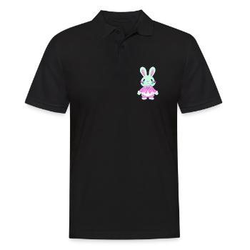 niedlcher Osterhase - Männer Poloshirt - Schwarz - Vorne - Kai (181cm)