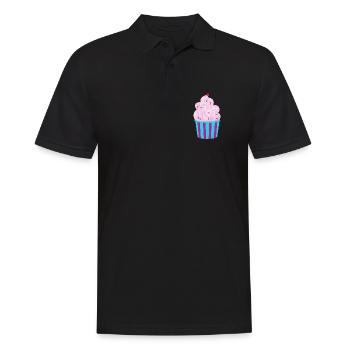 Icecream Cup Deko Eis Streifen Sommer Fun Fan - Männer Poloshirt - Schwarz - Vorne - Kai (181cm)