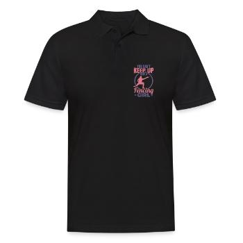 Fecht Mädchen - Männer Poloshirt - Schwarz - Vorne - Kai (181cm)