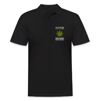 A day without weed - Men's Polo Shirt - black - Front - Kai (181cm)