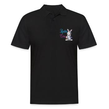 Niedliches Rabbicorn Einhorn Ostern für Kinder - Männer Poloshirt - Schwarz - Vorne - Kai (181cm)
