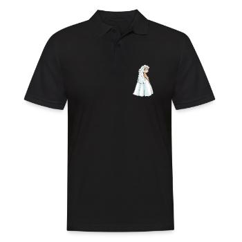 Affe Braut Schleier Hochzeit - Männer Poloshirt - Schwarz - Vorne - Kai (181cm)